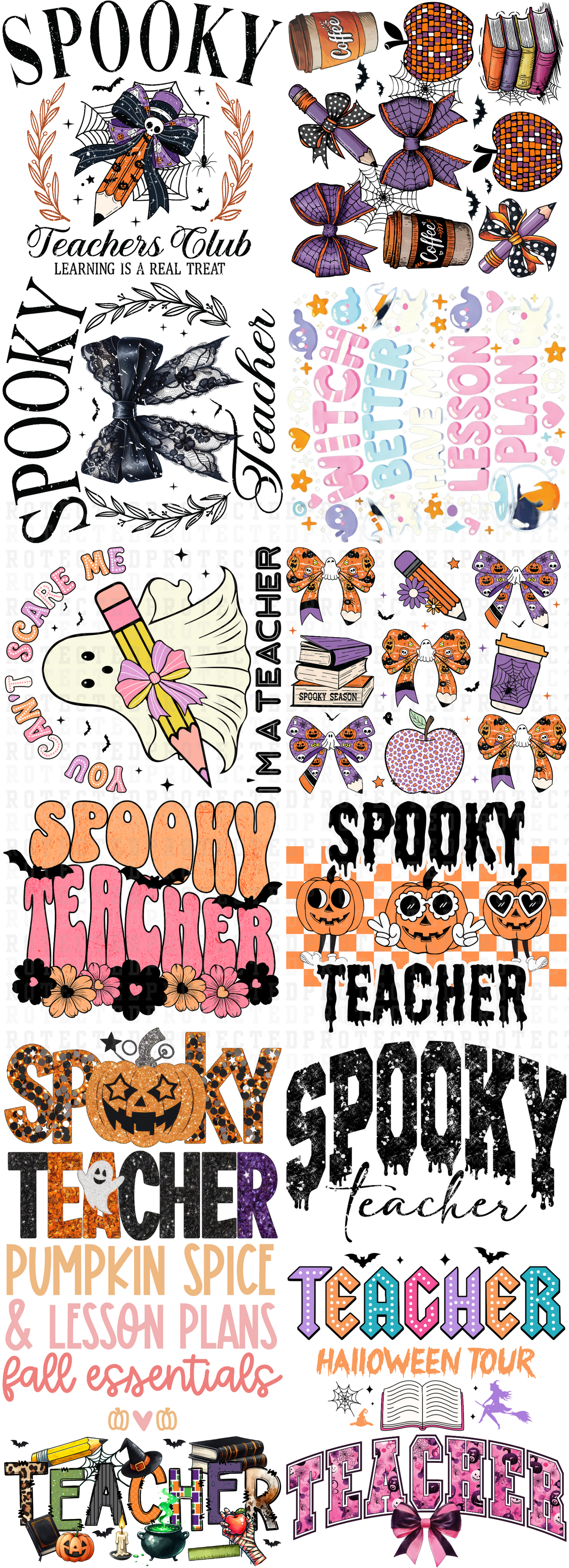 HALLOWEEN TEACHER - 22" x 60" PRE-MADE GANG