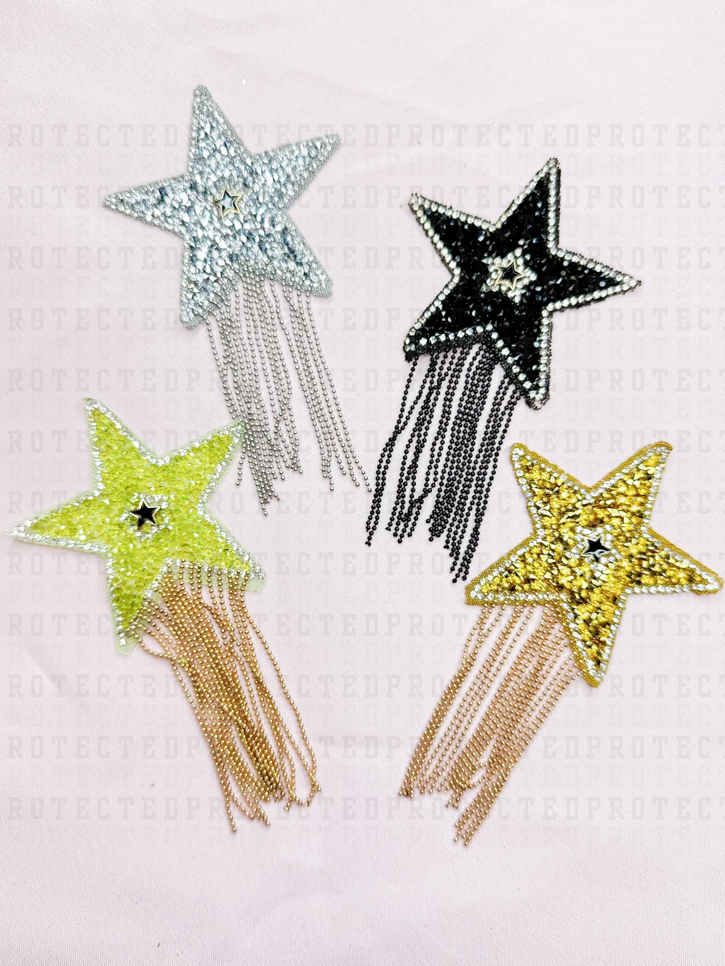 SEQUIN TASSLE STARS - HAT PATCH