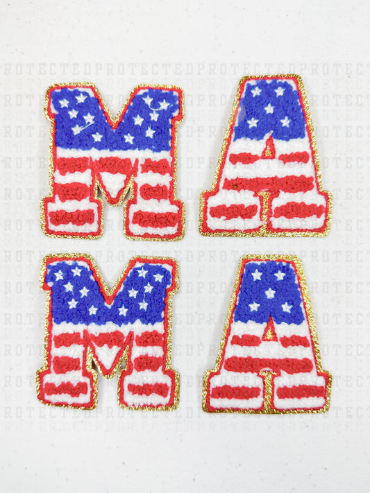 RED WHITE BLUE MAMA - CHENILLE PATCH