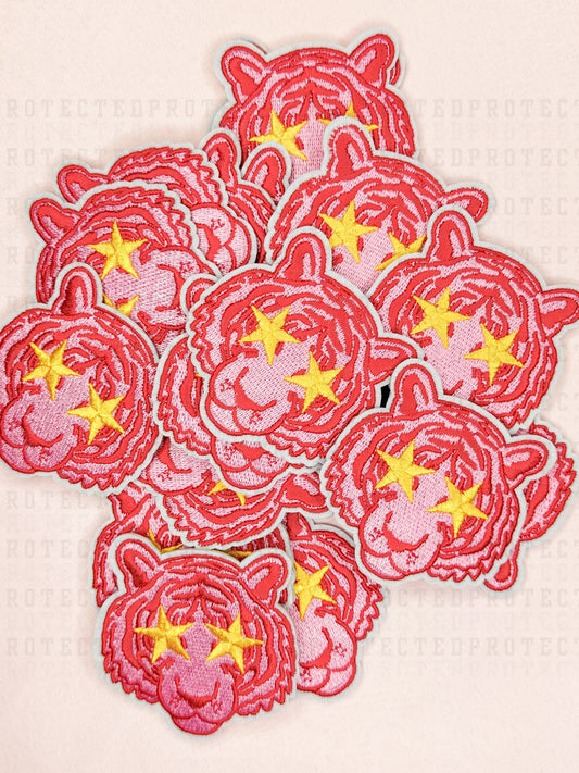 PINK STAR TIGER - HAT PATCH