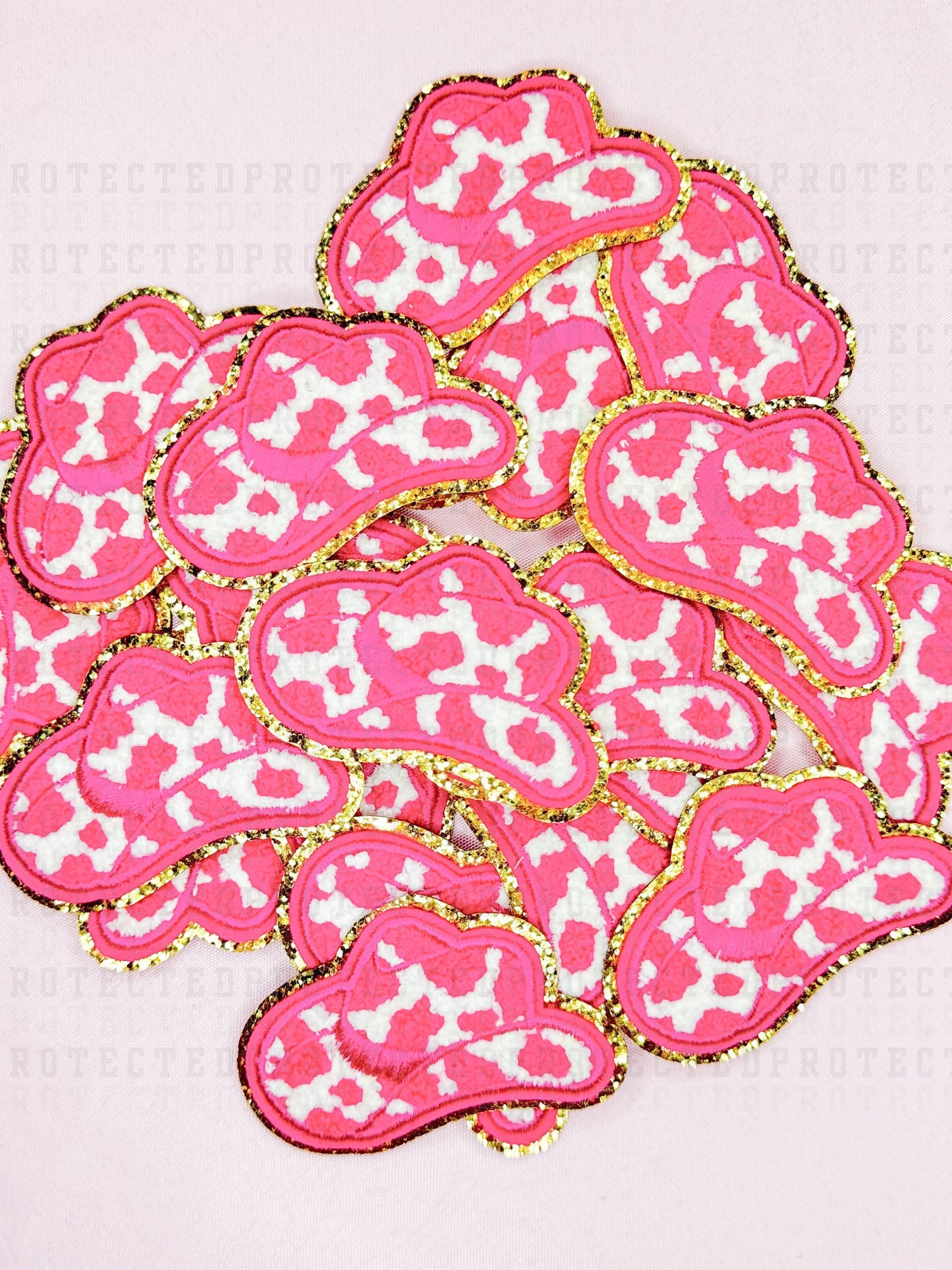 PINK LEOPARD COWGIRL HAT - HAT PATCH