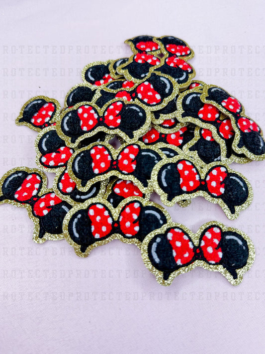 RED M!NNIE EARS - HAT PATCH