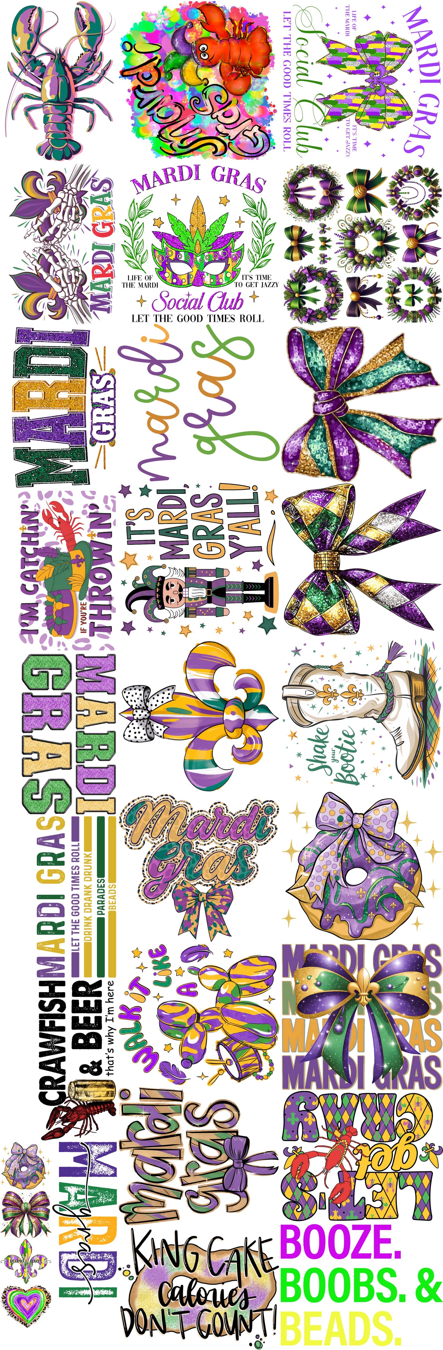 MARDI GRAS 2025  -  30" x 90" PRE-MADE GANG