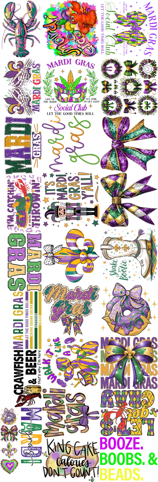 MARDI GRAS 2025  -  30" x 90" PRE-MADE GANG