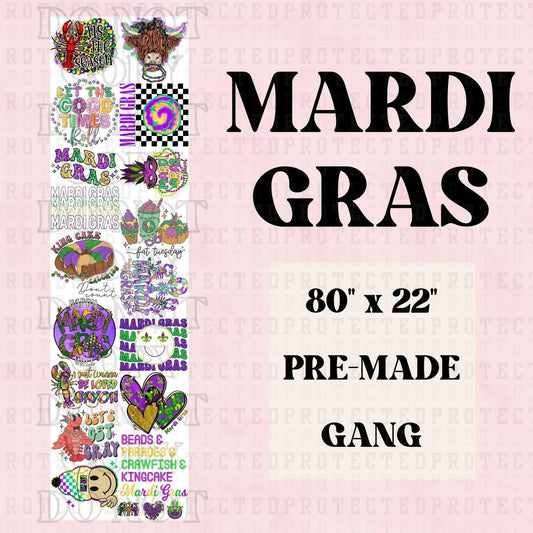 MARDI GRAS - 22" x 80" PRE-MADE GANG