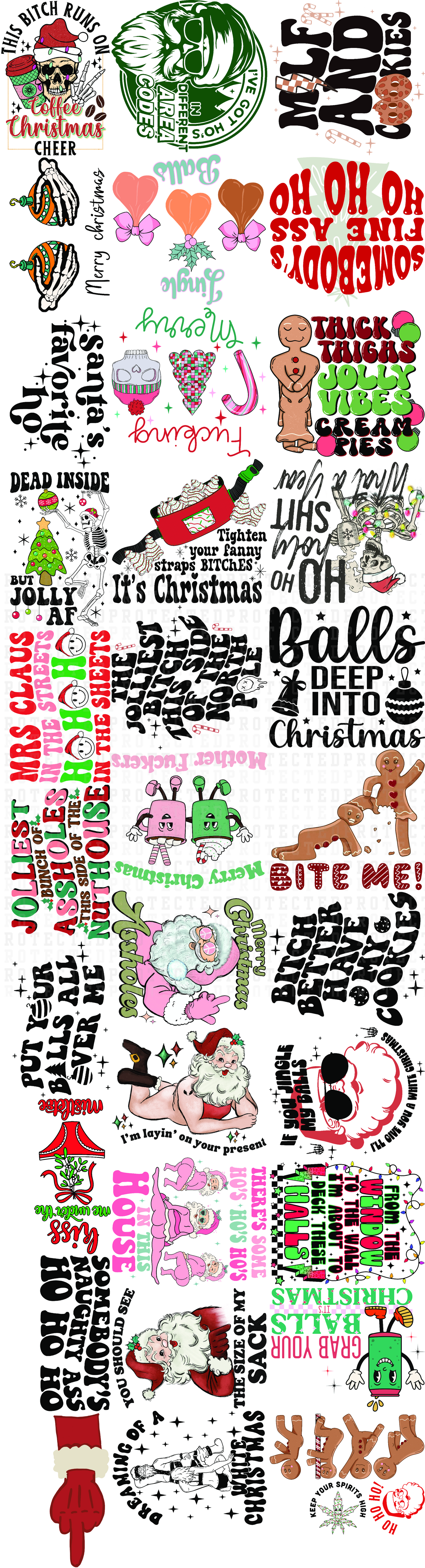 OFFENSIVE CHRISTMAS -  30" x 110" PRE-MADE GANG