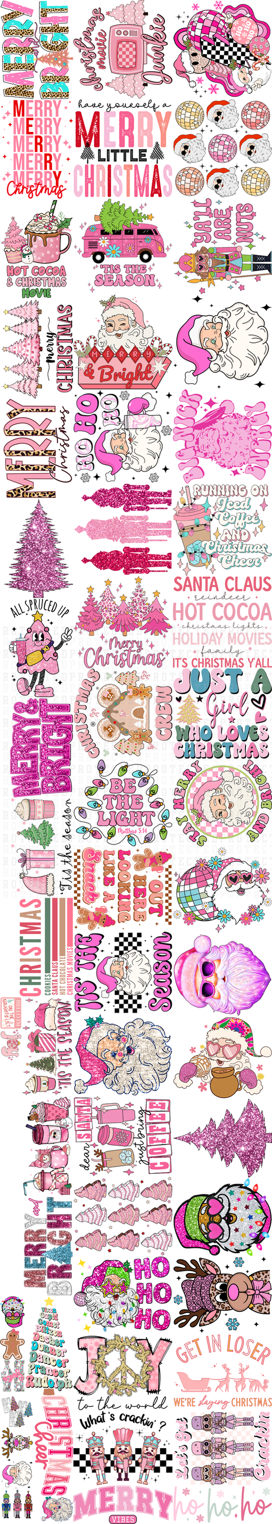 PINK CHRISTMAS -  30" x 170" PRE-MADE GANG (Copy)