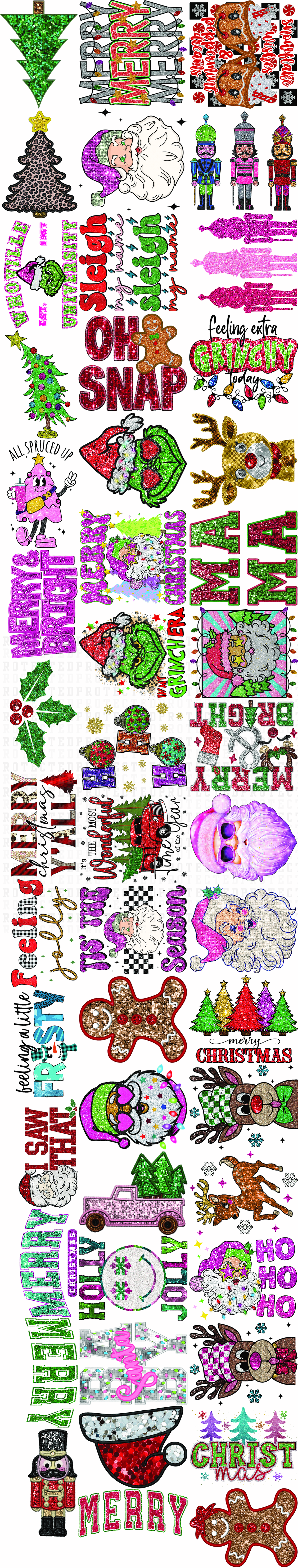 SEQUIN CHRISTMAS -  30" x 160" PRE-MADE GANG