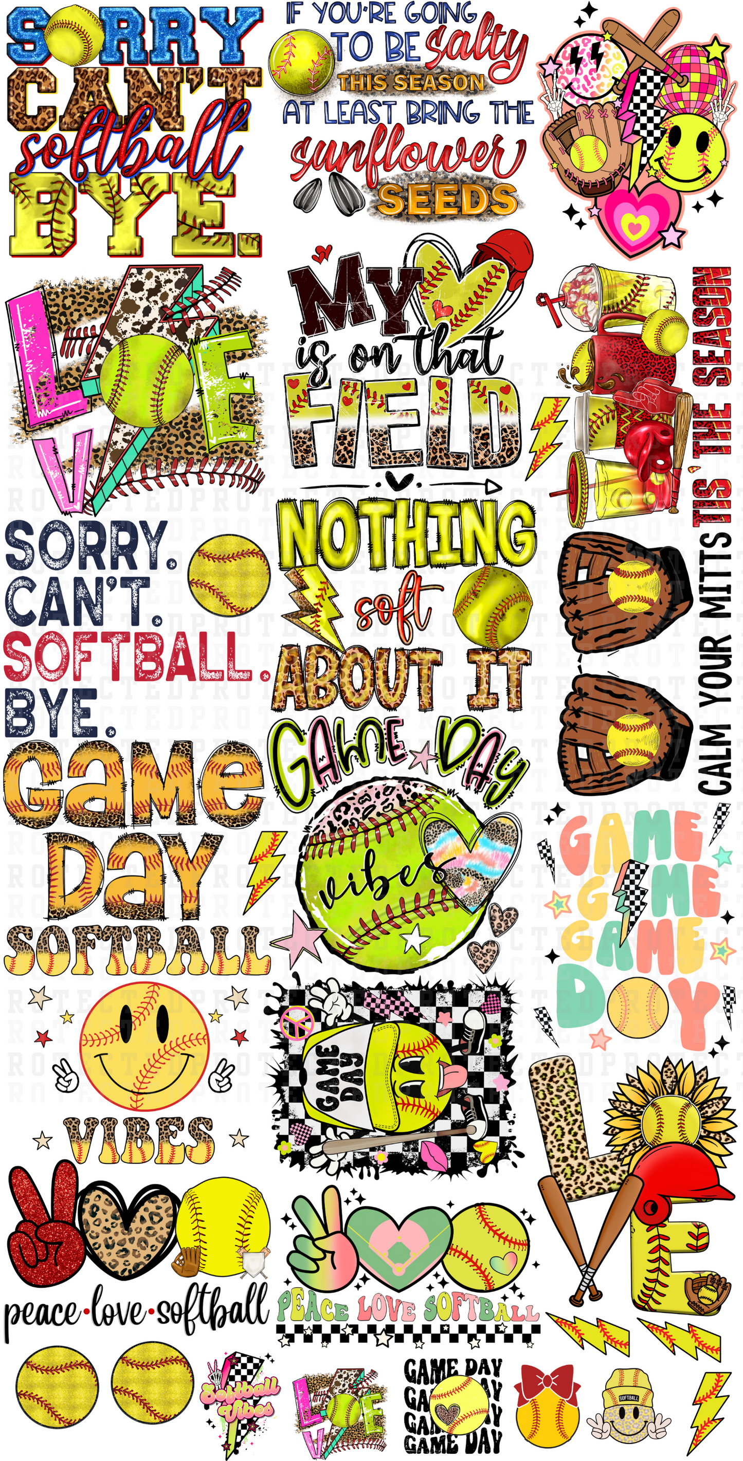 SOFTBALL - 30" x 60" PRE-MADE GANG