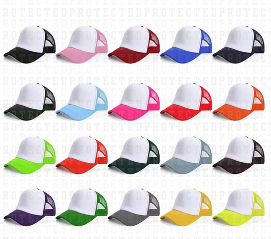 BLANK TRUCKER HATS - ADULT