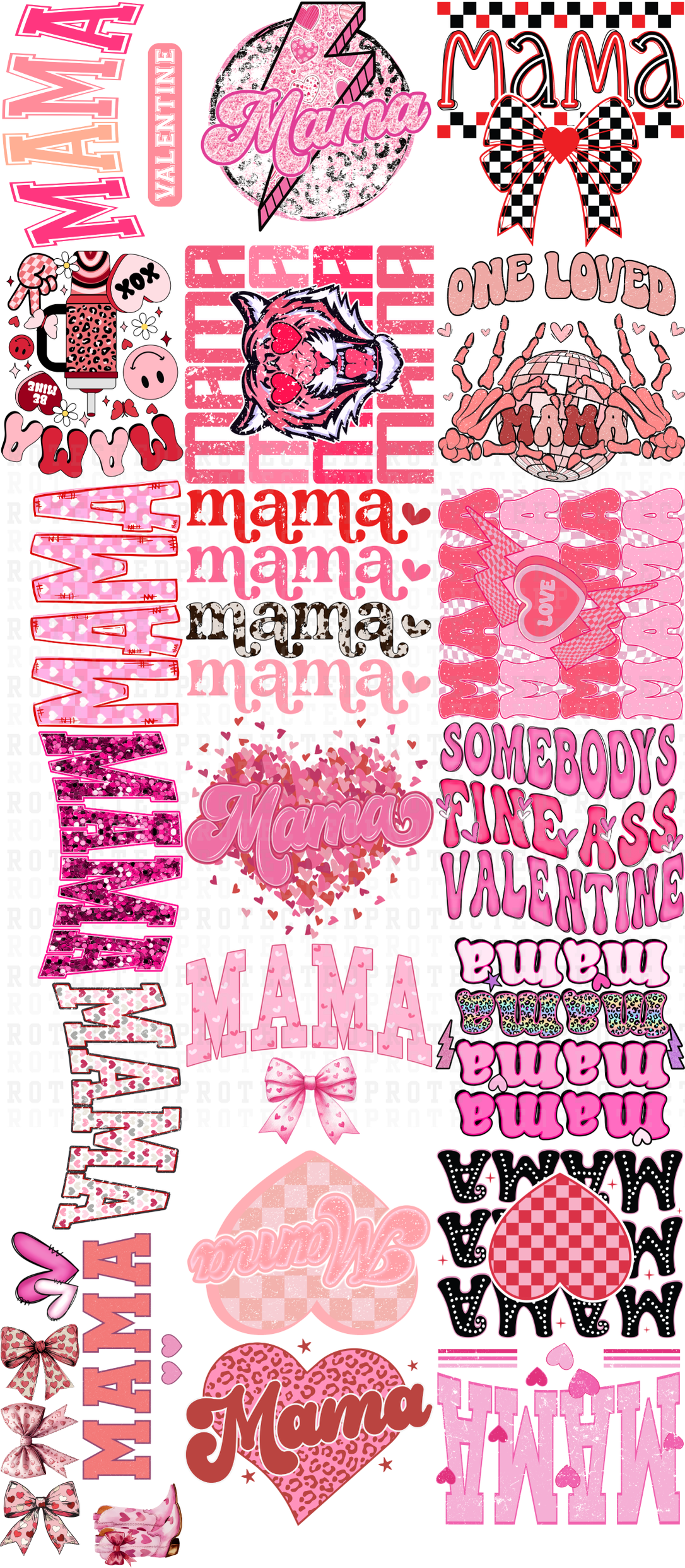 VDAY MAMA  - 30" x 70" PRE-MADE GANG