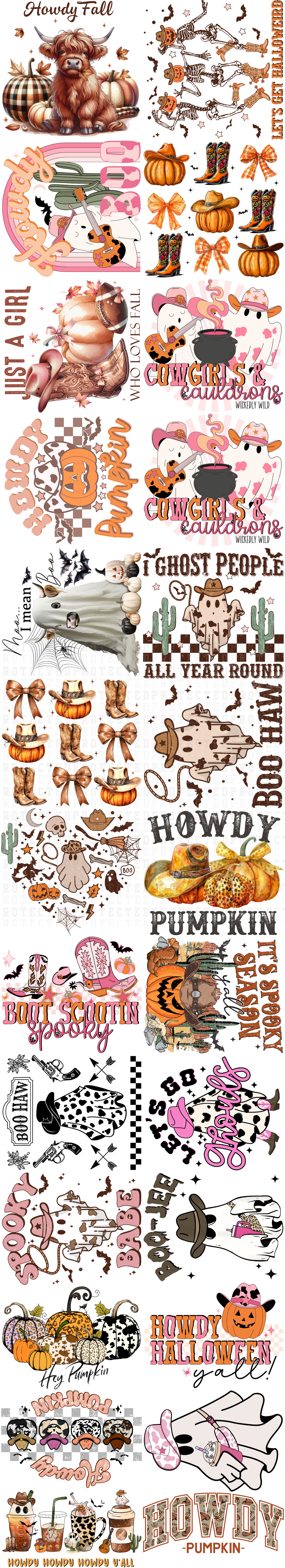 WESTERN HALLOWEEN 22" x 120" PRE-MADE GANG