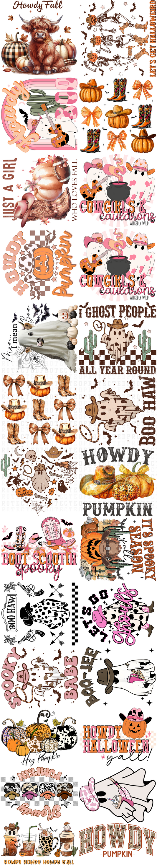 WESTERN HALLOWEEN 22" x 120" PRE-MADE GANG