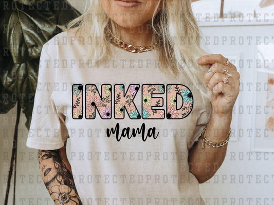 FLORAL INKED MAMA - DTF TRANSFER