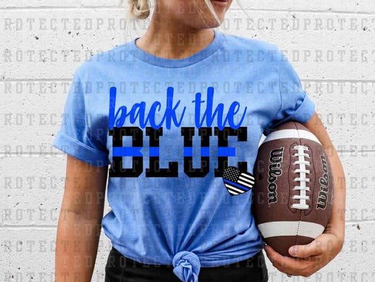 BACK THE BLUE HEART BLUE LINE - DTF TRANSFER