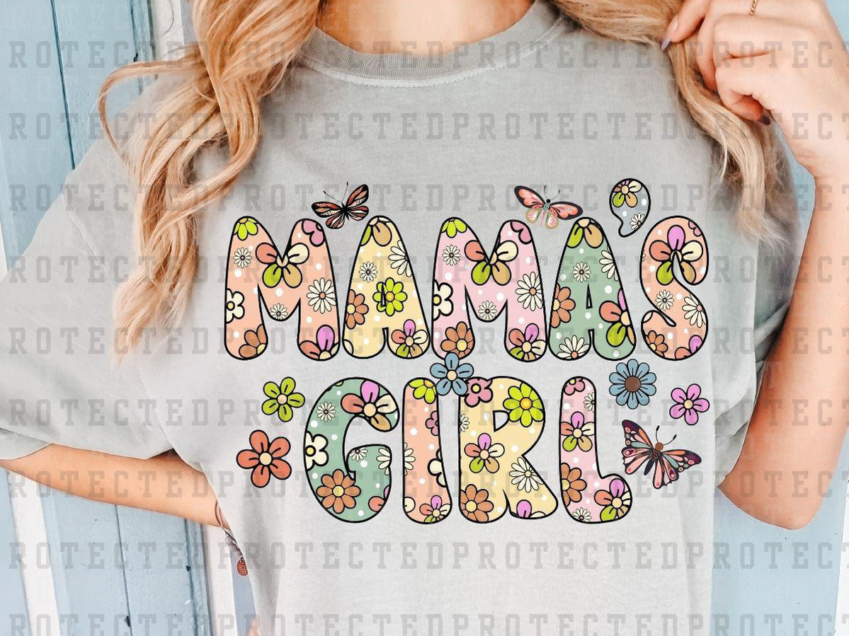 PEACH MAMA'S GIRL FLORAL - DTF TRANSFER