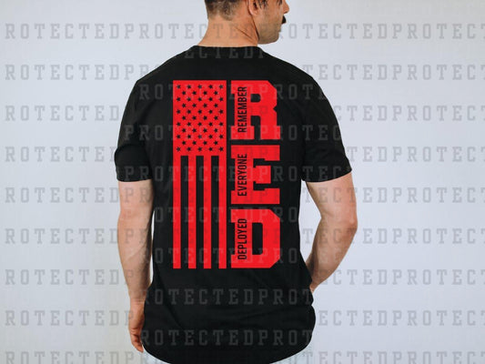 REMEMBER EVERYONE DEPLOYED FLAG *SINGLE COLOR* - DTF TRANSFER