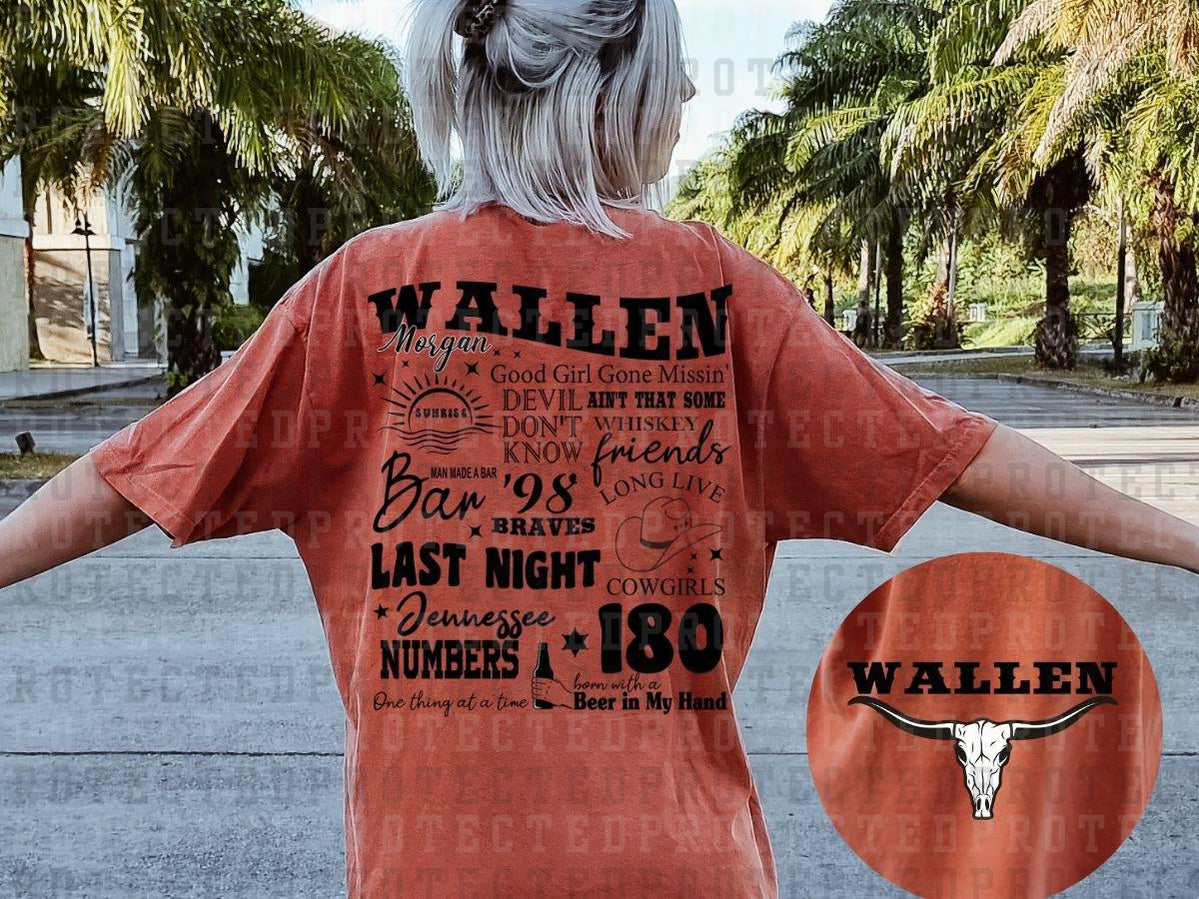 WALLEN SONGS (POCKET/BACK) - DTF TRANSFER