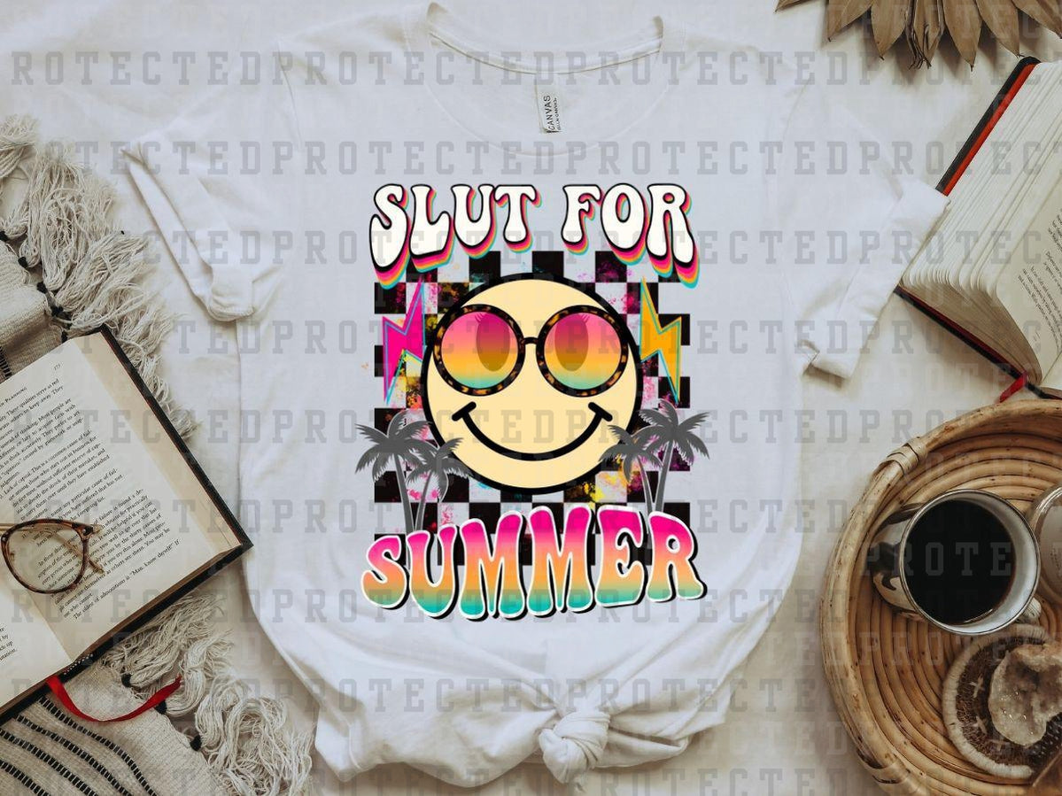 SLUT FOR SUMMER - BLACK - DTF TRANSFER