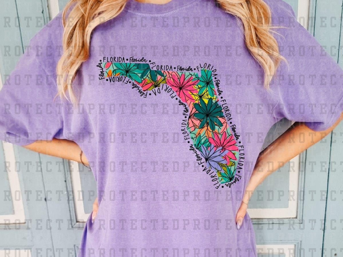 FLORAL STATES *ADULT SIZES* - DTF TRANSFER