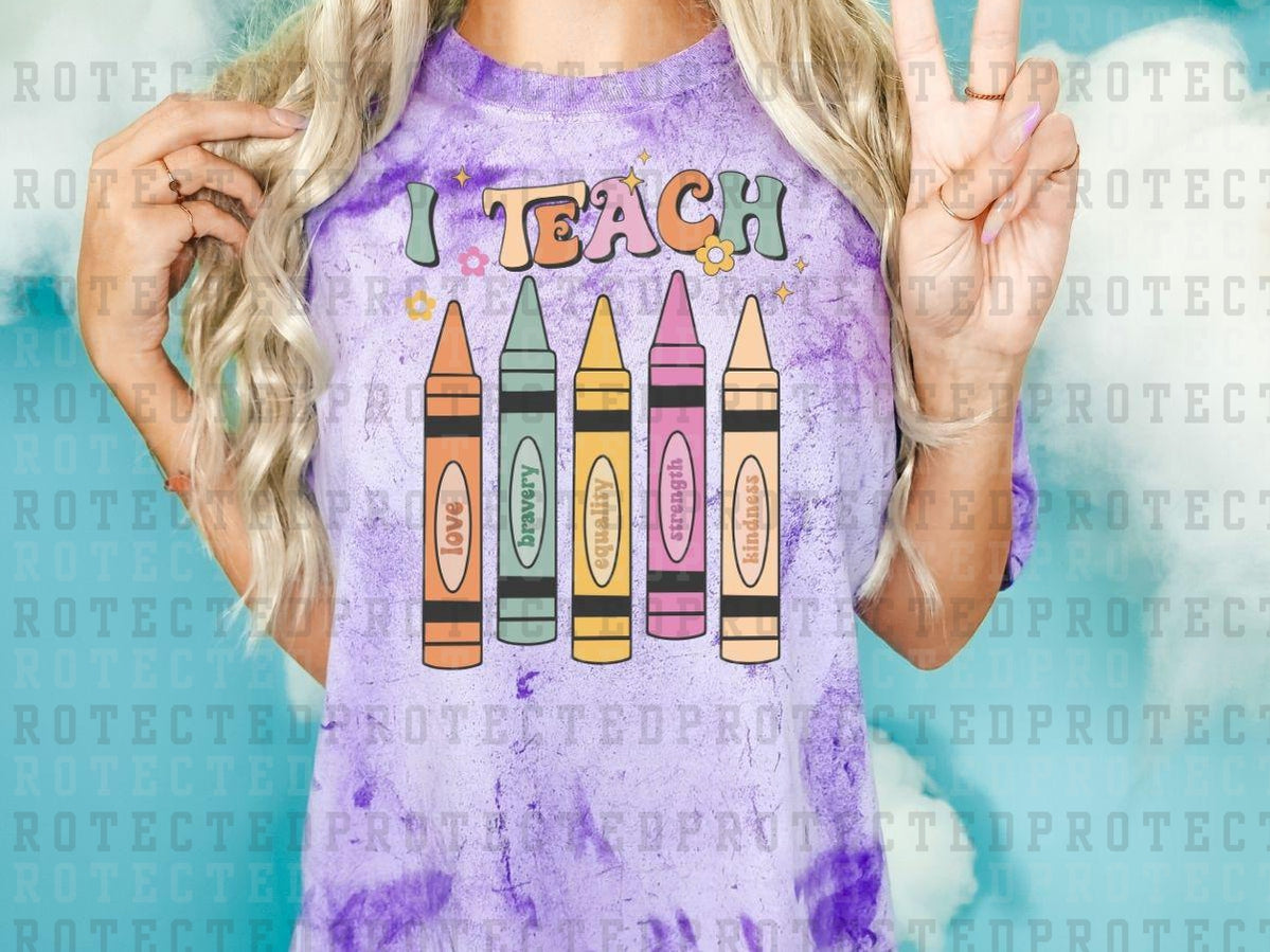 TEACH CRAYONS - DTF TRANSFER