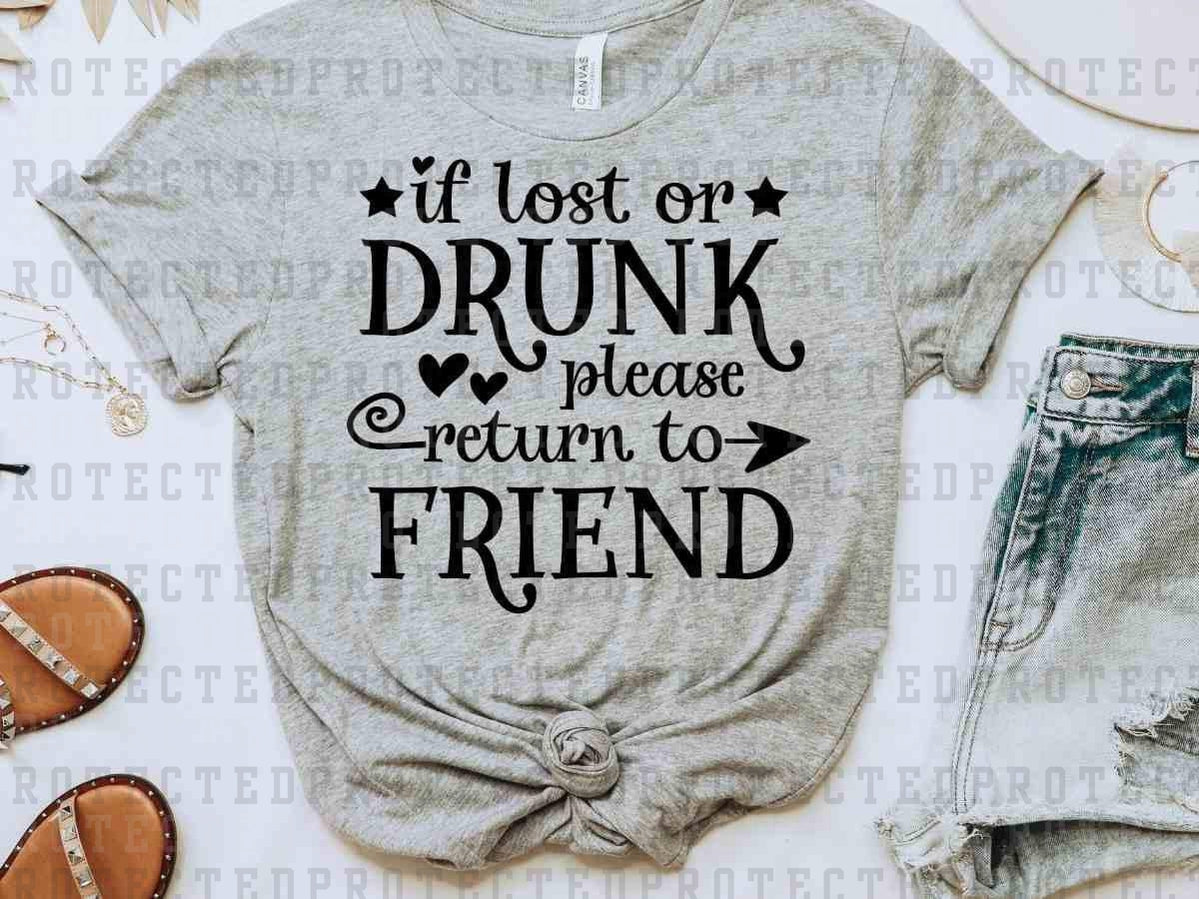 IF LOST OR DRUNK *SINGLE COLOLR* - DTF TRANSFER