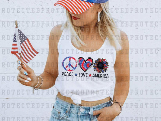 PEACE LOVE AMERICA - DTF TRANSFER