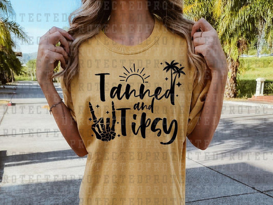 TANNED AND TIPSY *SINGLE COLOR* - DTF TRANSFER