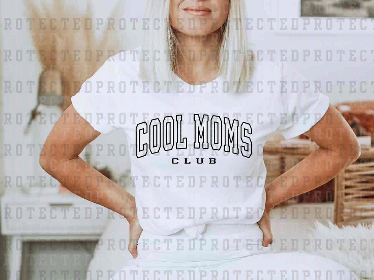 COOL MOMS CLUB *SINGLE COLOR* - DTF TRANSFER