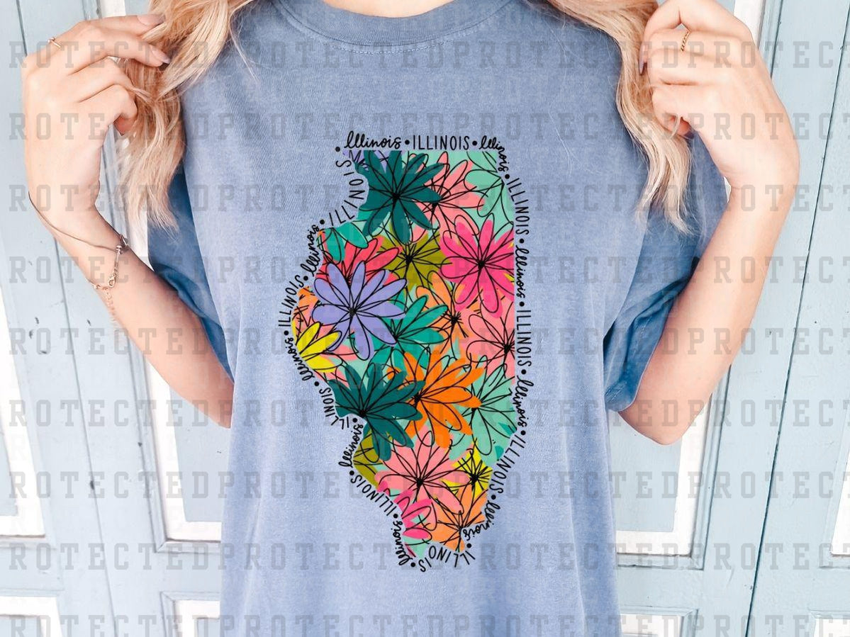 FLORAL STATES *ADULT SIZES* - DTF TRANSFER