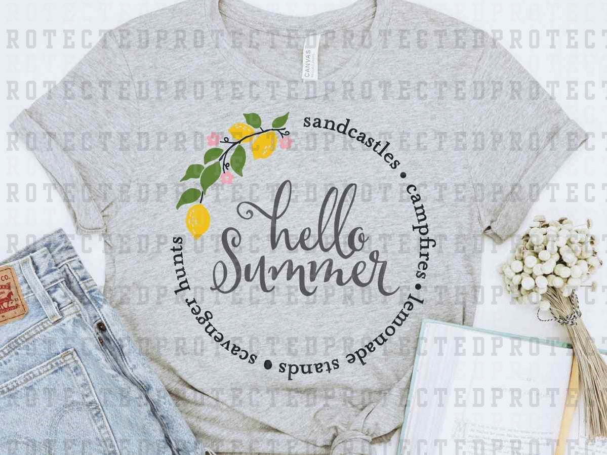 HELLO SUMMER CIRCLE - DTF TRANSFER