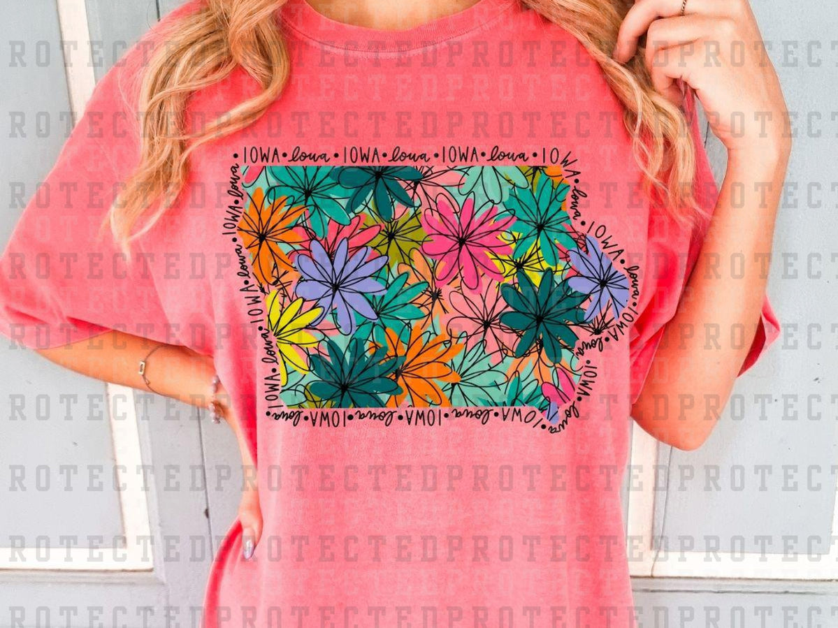 FLORAL STATES *ADULT SIZES* - DTF TRANSFER