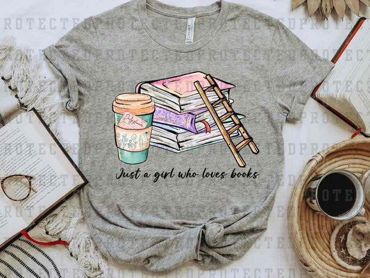 JUST A GIRL WHO LOVES BOOKS COFFEE- DTF TRANSFER