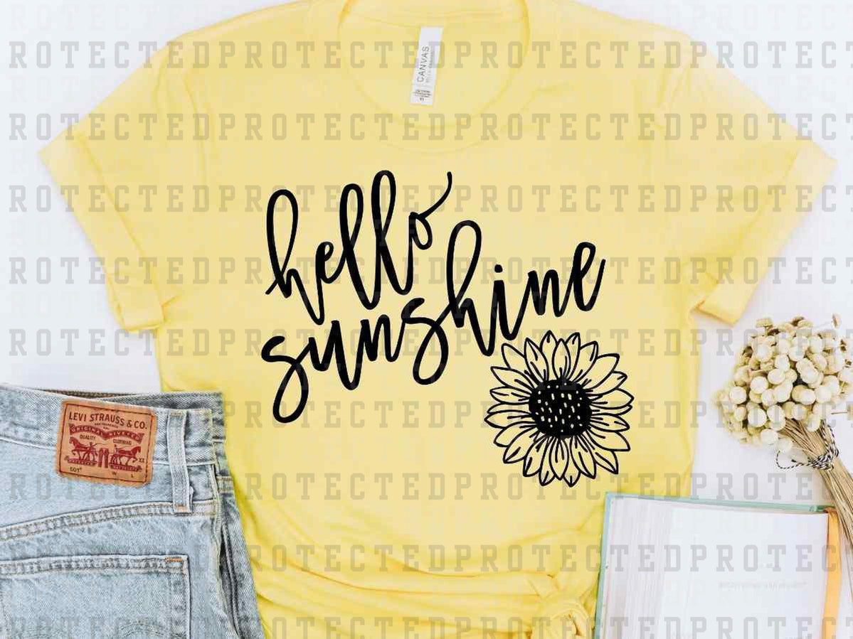 HELLO SUNSHINE *SINGLE COLOR* - DTF TRANSFER