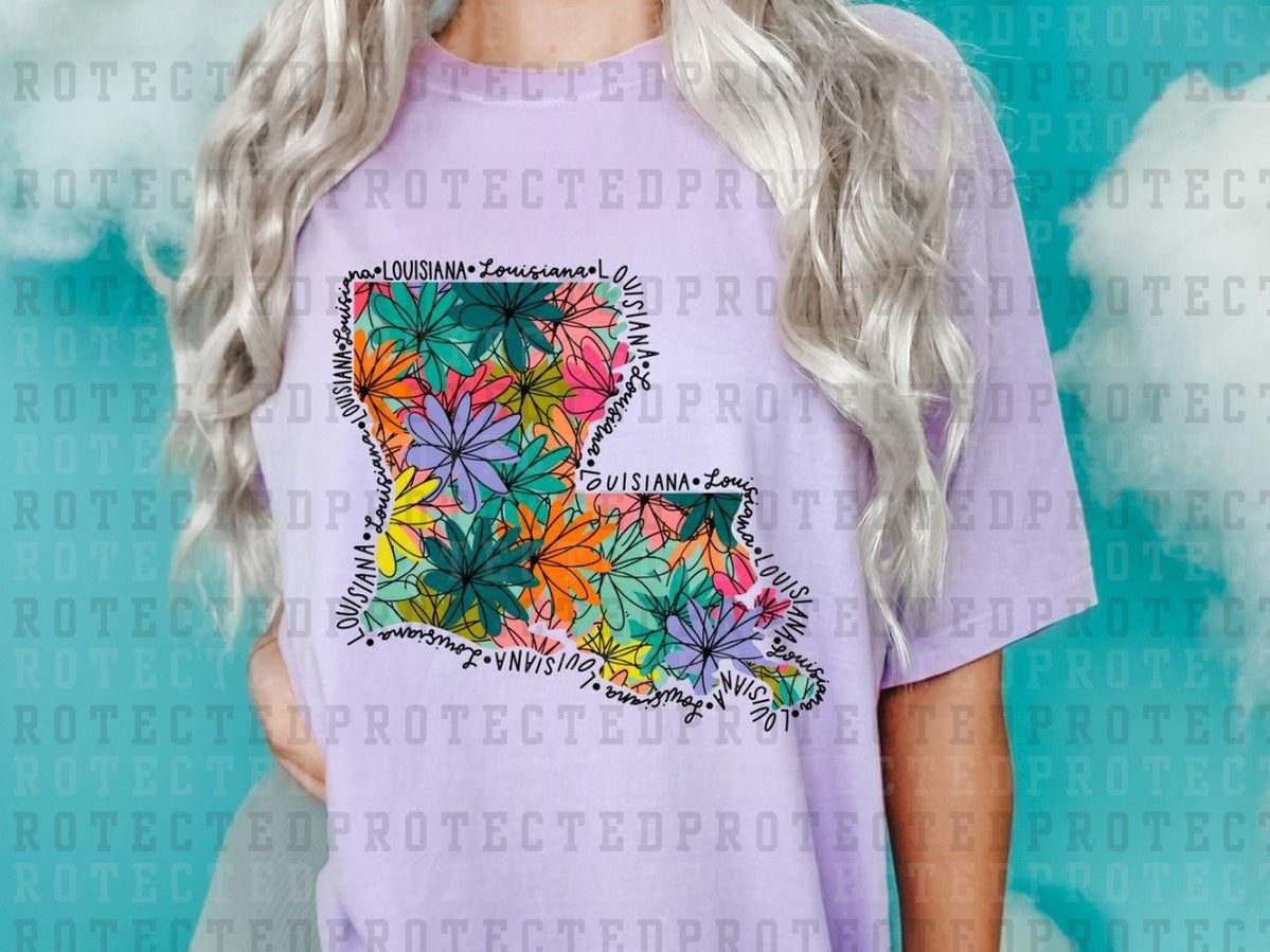 FLORAL STATES *ADULT SIZES* - DTF TRANSFER