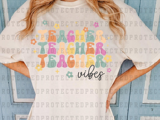 TEACHER x3 VIBES - DTF TRANSFER