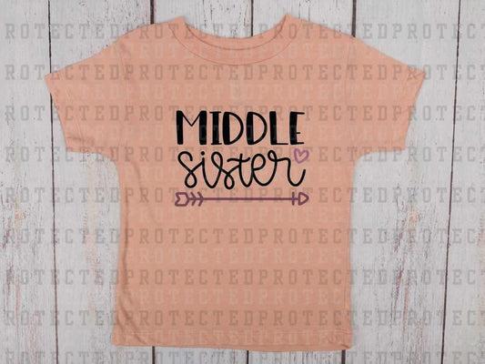 MIDDLE SISTER ARROW HEART - DTF TRANSFER