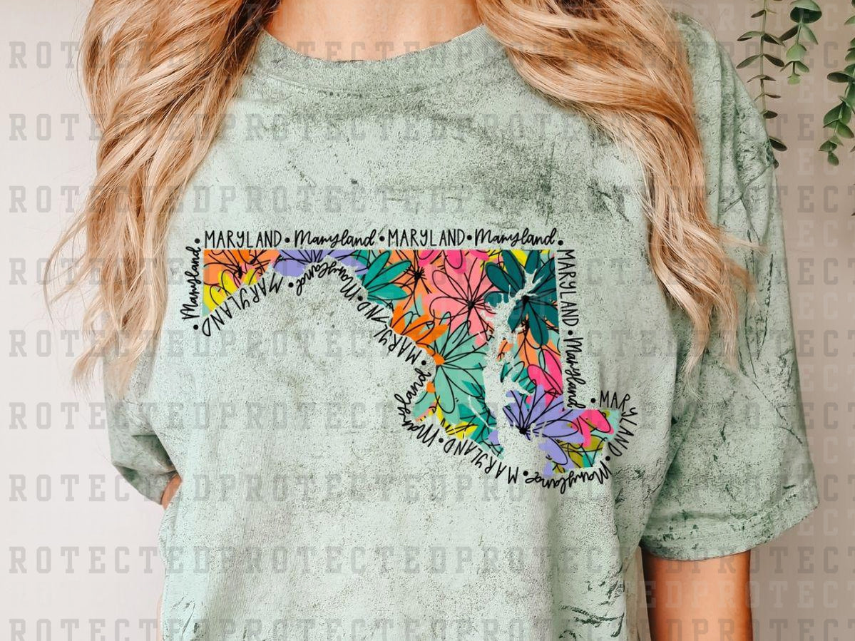 FLORAL STATES *ADULT SIZES* - DTF TRANSFER