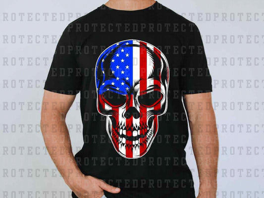 FLAG SKULL - DTF TRANSFER