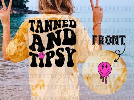 TANNED AND TIPSY (POCKET/BACK) - DTF TRANSFER