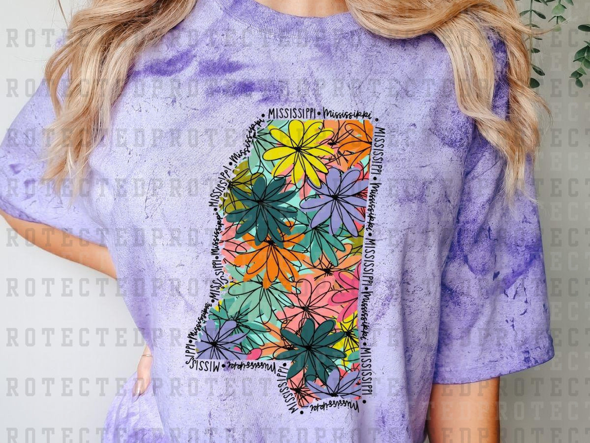 FLORAL STATES *ADULT SIZES* - DTF TRANSFER