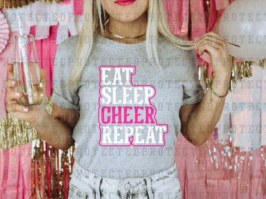 EAT SLEEP CHEER REPEAT - DTF TRANSFER