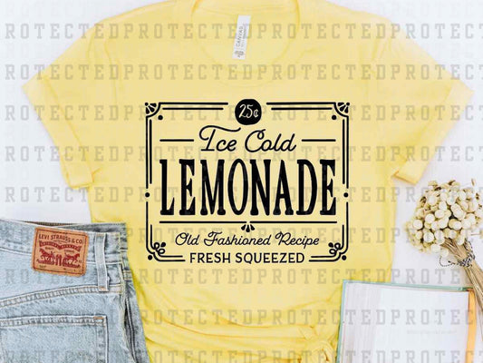 ICE COLD LEMONADE *SINGLE COLOR* - DTF TRANSFER