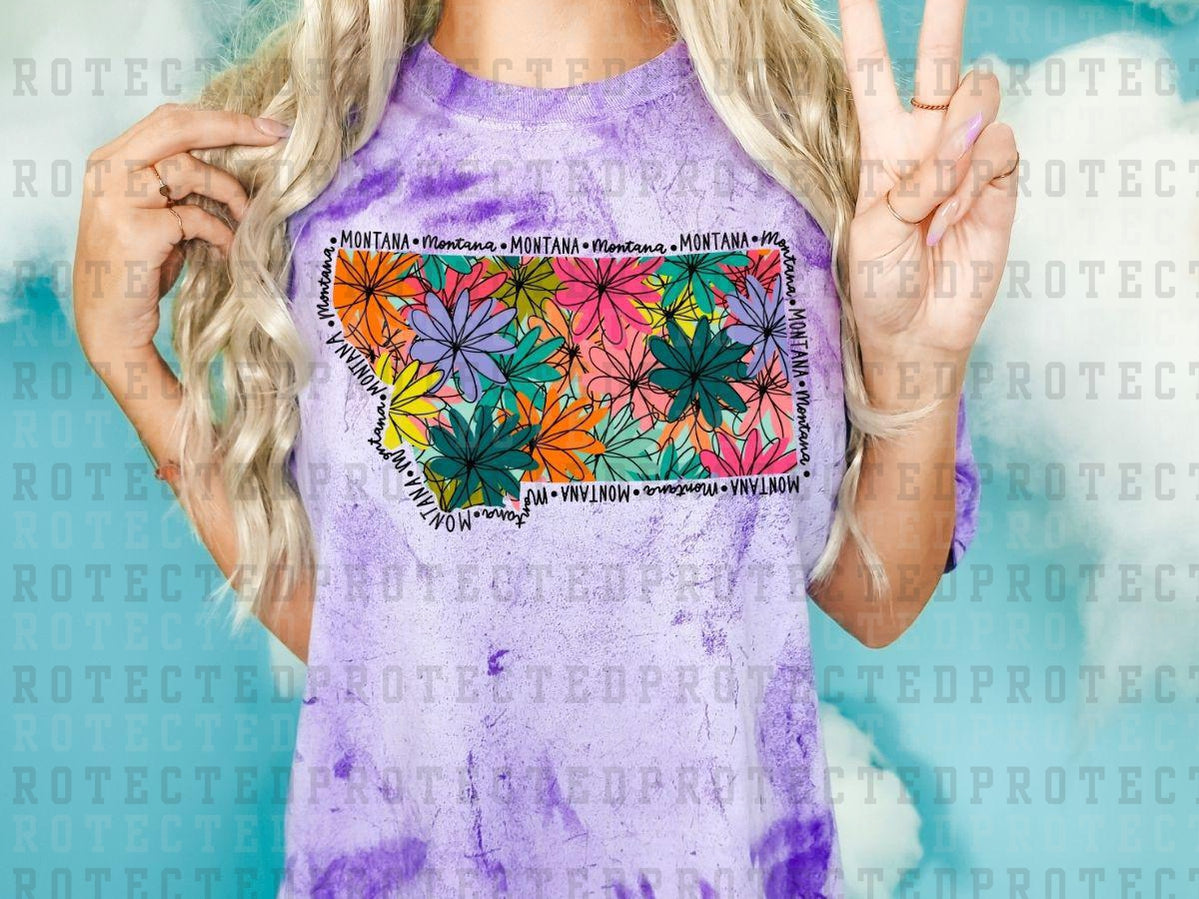 FLORAL STATES *ADULT SIZES* - DTF TRANSFER