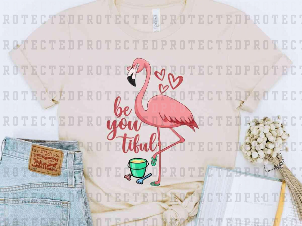 BE YOU TIFUL FLAMINGO - DTF TRANSFER