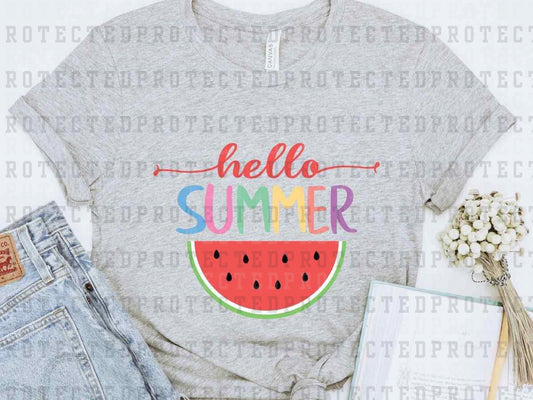 HELLO SUMMER WATERMELON - DTF TRANSFER