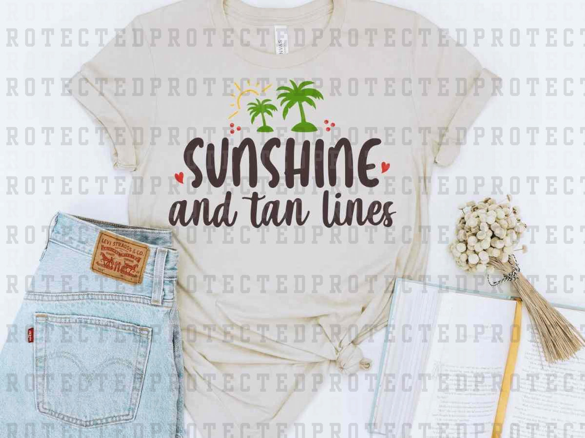 SUNSHINE AND TAN LINES - DTF TRANSFER