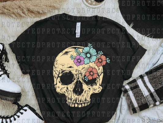 FLORAL SKULL - DTF TRANSFER