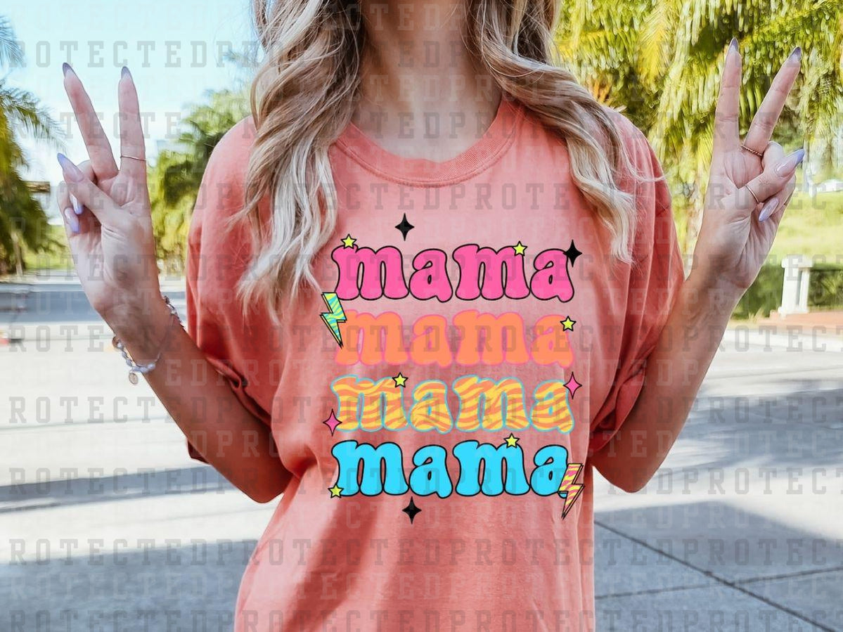 MAMA NEON SMILEY MATCHING - DTF TRANSFERS