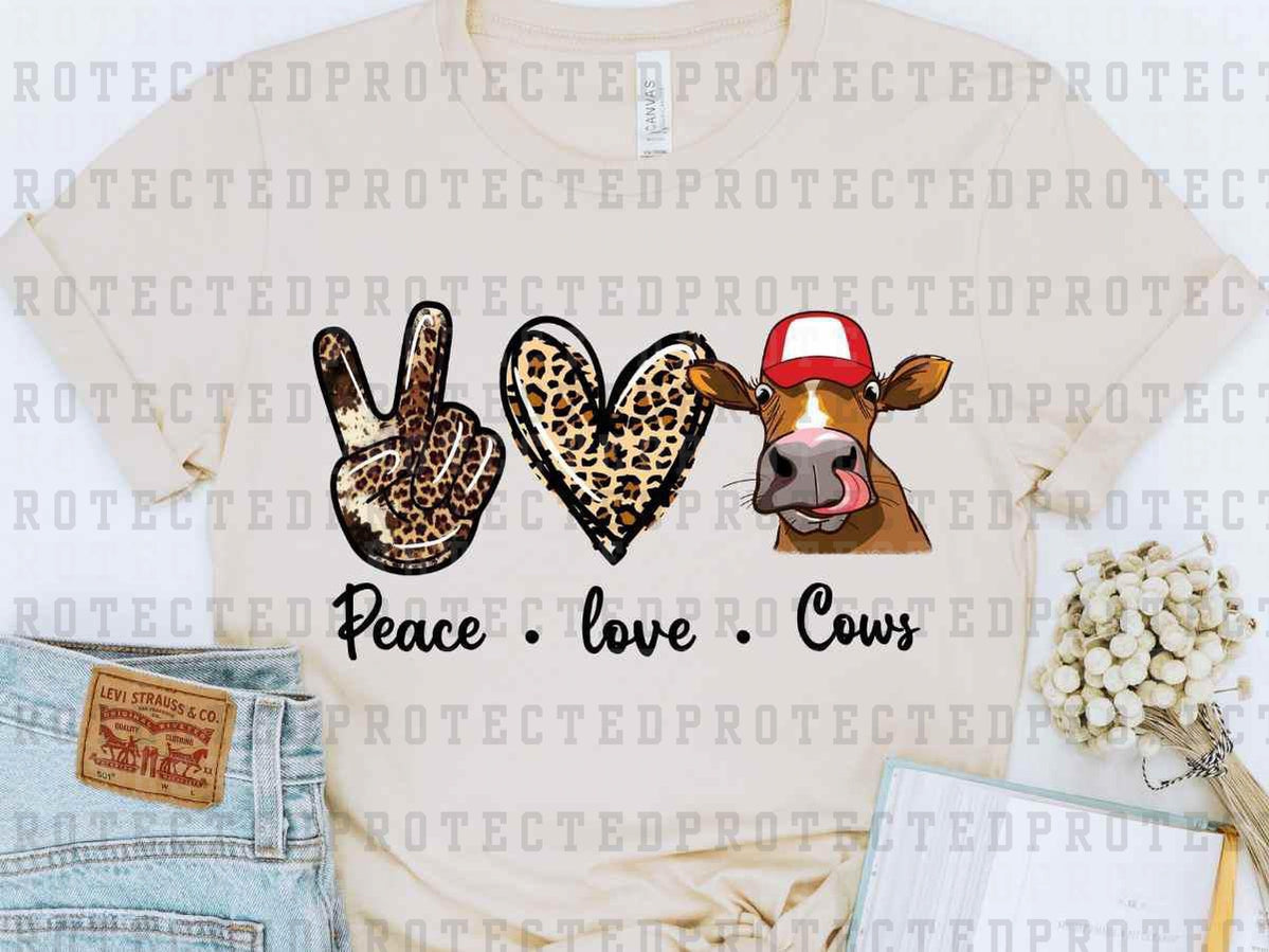 PEACE LOVE COWS - DTF TRANSFER